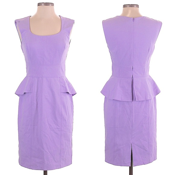 White House Black Market Dresses & Skirts - 💜 White House black market Lavender Sleeveless Peplum cocktail Dress size 2